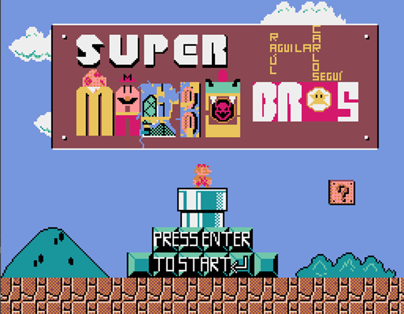 Mario Bros start screen